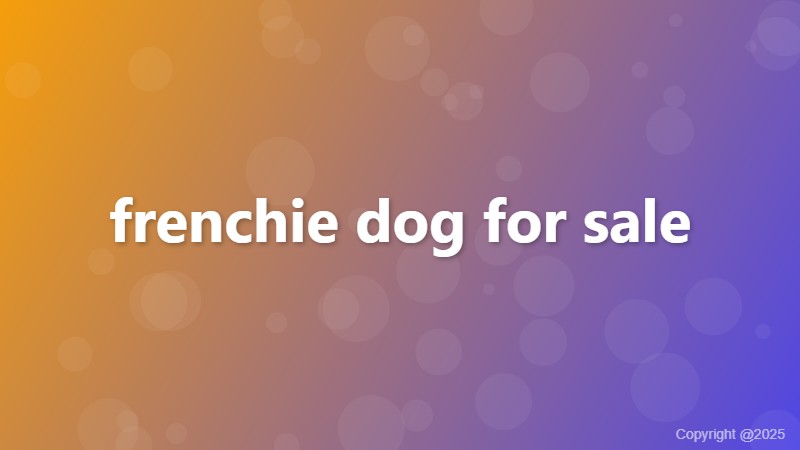 frenchie dog for sale